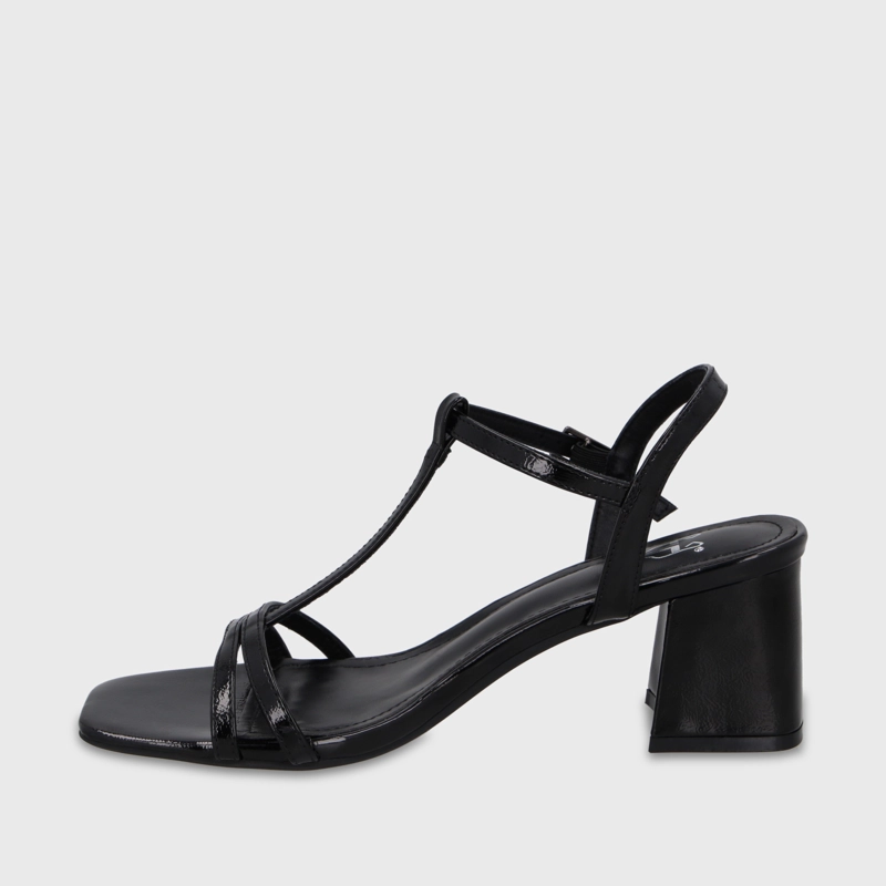 SANDALIA TACO NEGRA MUJER 64031 - 4