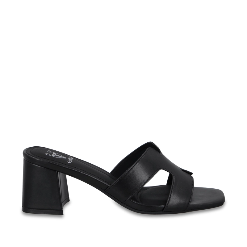 SANDALIA TACO NEGRA MUJER 64030 - 1