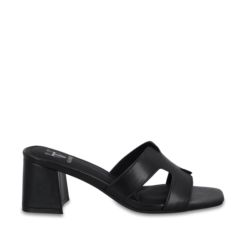 SANDALIA TACO NEGRA MUJER 64030 - 1