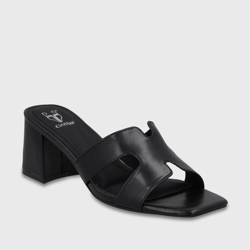 SANDALIA TACO NEGRA MUJER 64030 - 2