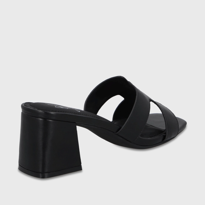 SANDALIA TACO NEGRA MUJER 64030 - 5