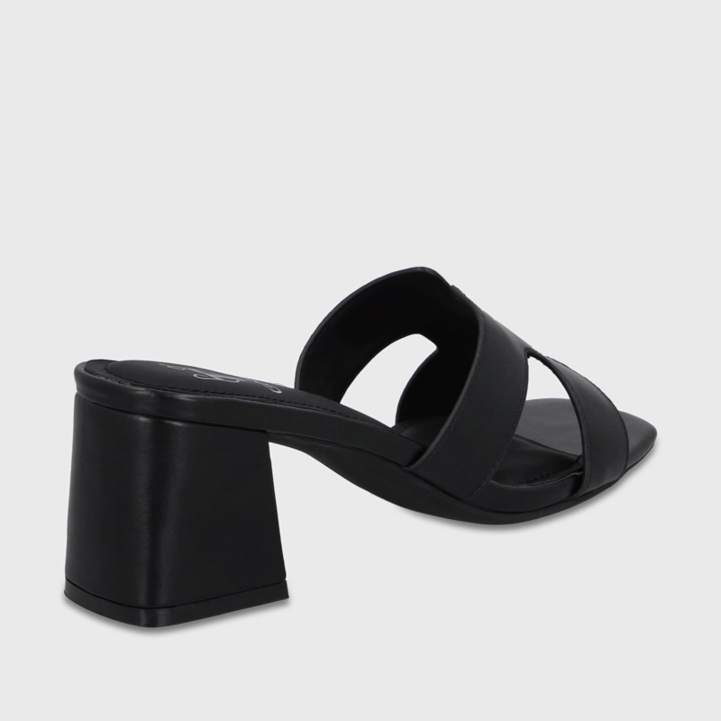 SANDALIA TACO NEGRA MUJER 64030 - 5