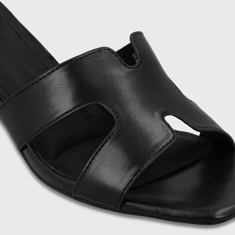 SANDALIA TACO NEGRA MUJER 64030 - 6
