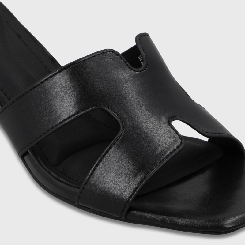 SANDALIA TACO NEGRA MUJER 64030 - 6
