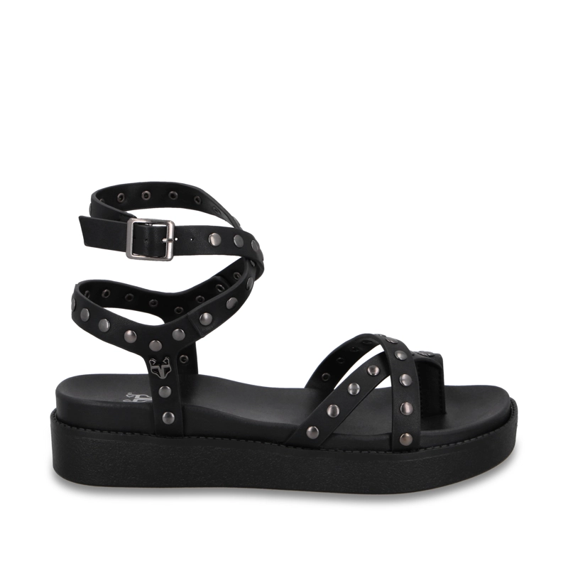 SANDALIA PLATAFORMA NEGRA MUJER 64170 - 1