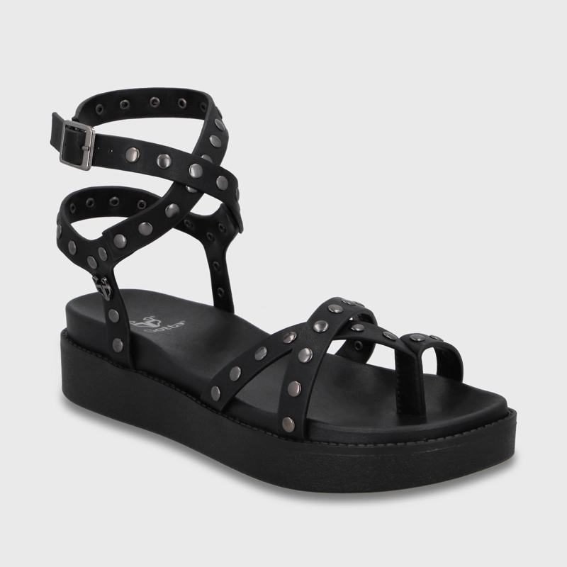 SANDALIA PLATAFORMA NEGRA MUJER 64170 - 2