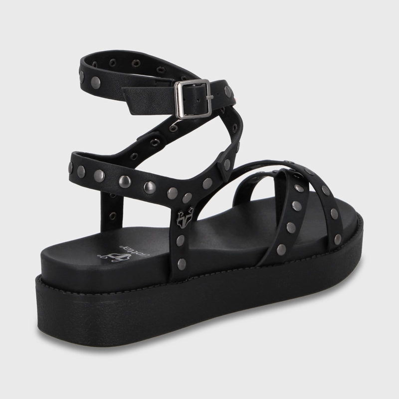 SANDALIA PLATAFORMA NEGRA MUJER 64170 - 5
