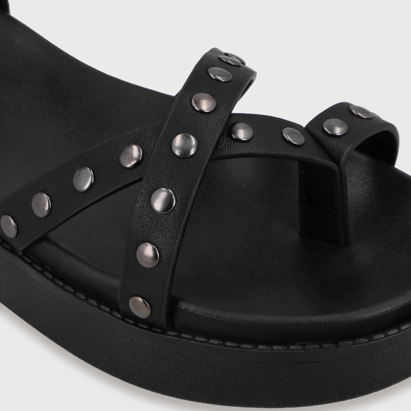SANDALIA PLATAFORMA NEGRA MUJER 64170 - 6
