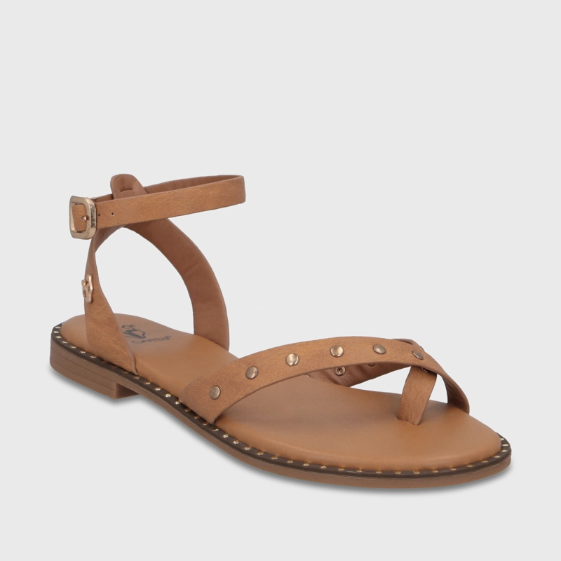 SANDALIA CAMEL MUJER 64140 - 2