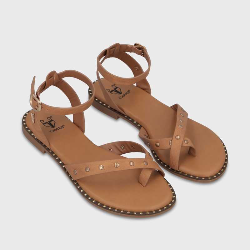SANDALIA CAMEL MUJER 64140 - 3