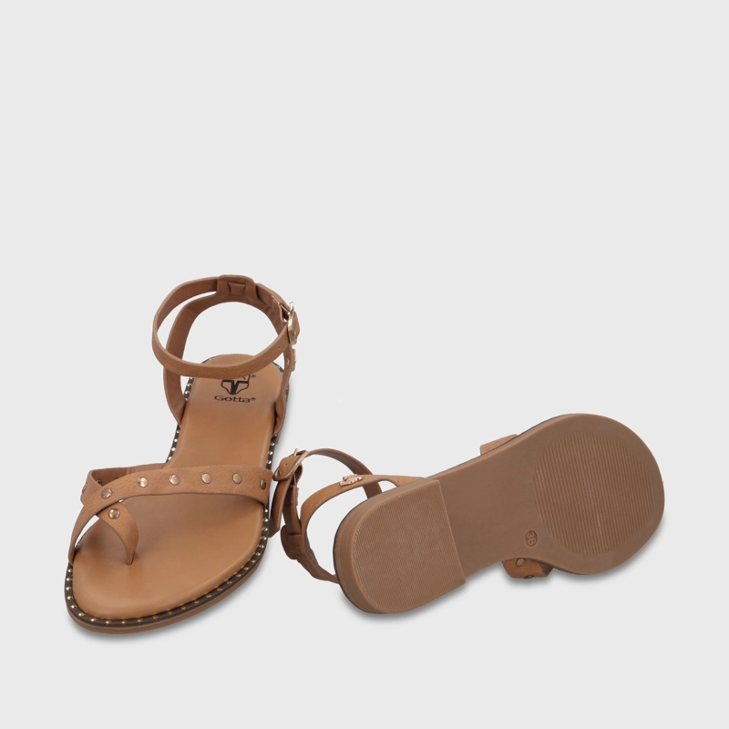 SANDALIA CAMEL MUJER 64140 - 7