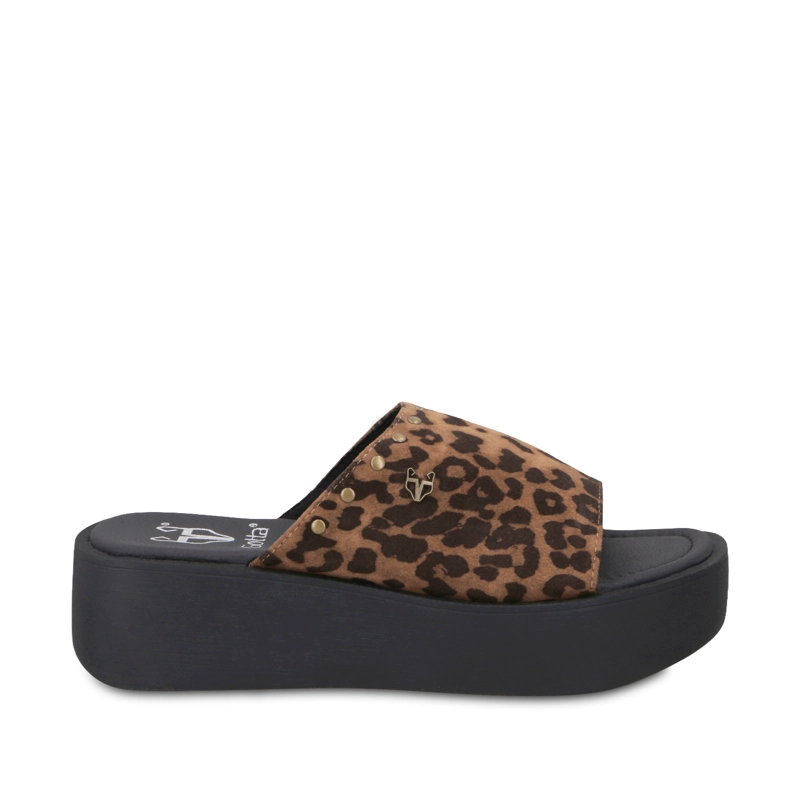 SANDALIA PLATAFORMA ANIMAL PRINT MUJER 53730 - 1