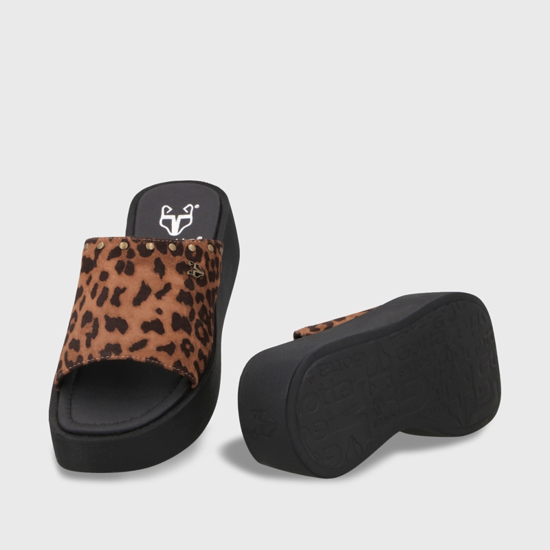 SANDALIA PLATAFORMA ANIMAL PRINT MUJER 53730 - 7
