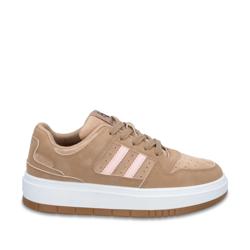 ZAPATILLA PLATAFORMA BEIGE MUJER 58030 - 1
