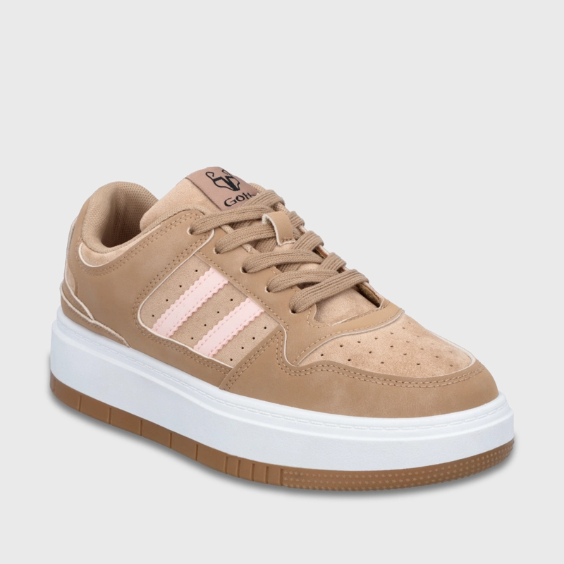 ZAPATILLA PLATAFORMA BEIGE MUJER 58030 - 2