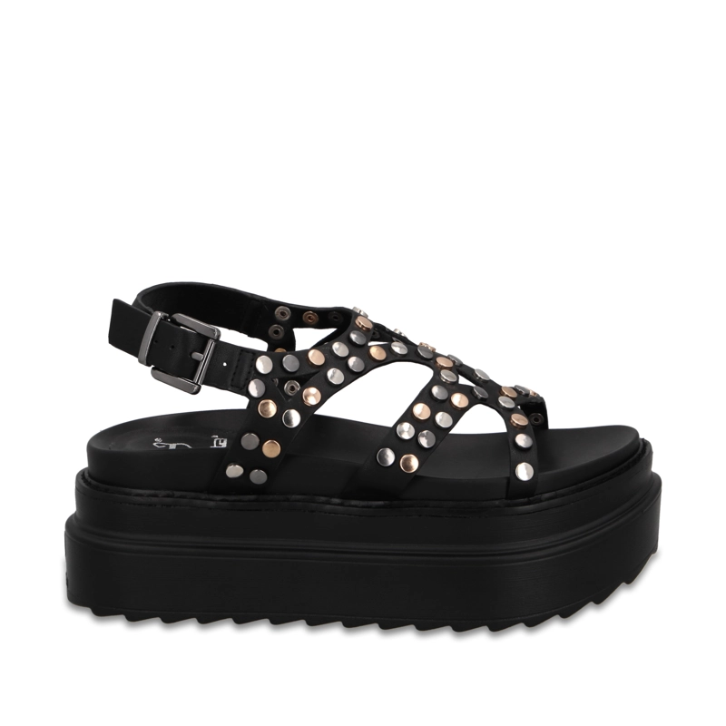 SANDALIA PLATAFORMA NEGRA MUJER 25236 - 1