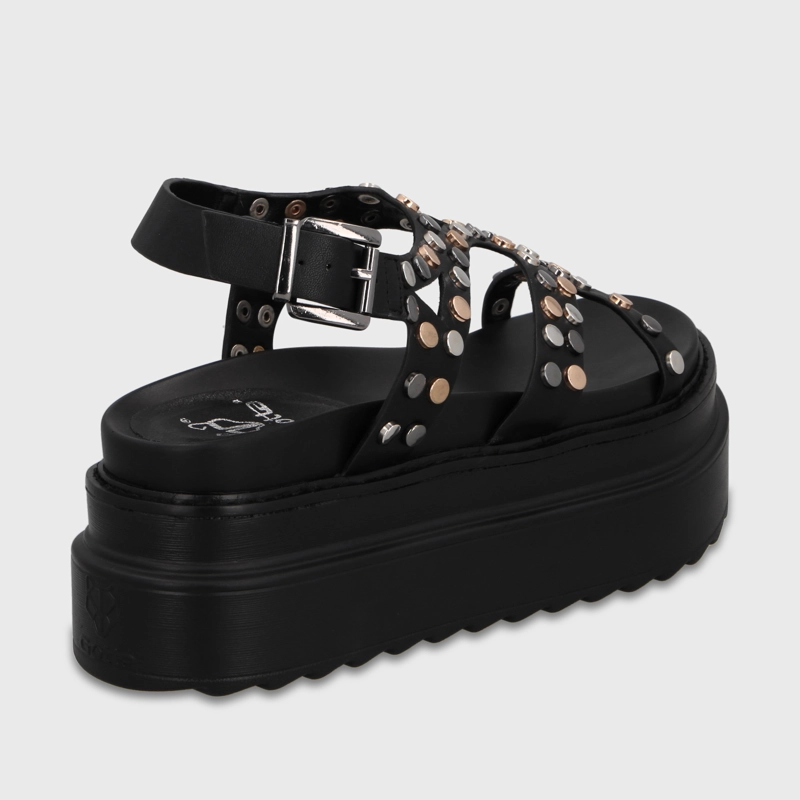 SANDALIA PLATAFORMA NEGRA MUJER 25236 - 5