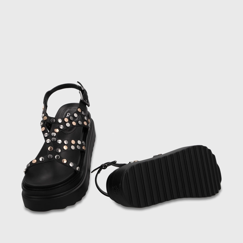 SANDALIA PLATAFORMA NEGRA MUJER 25236 - 7