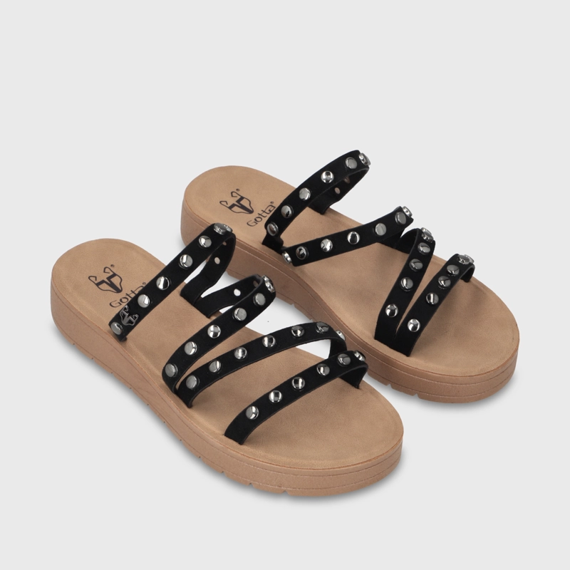 SANDALIA NEGRA MUJER 65691 - 3