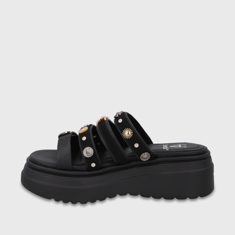 SANDALIA PLATAFORMA NEGRA MUJER 55924 - 4