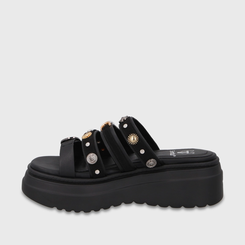 SANDALIA PLATAFORMA NEGRA MUJER 55924 - 4
