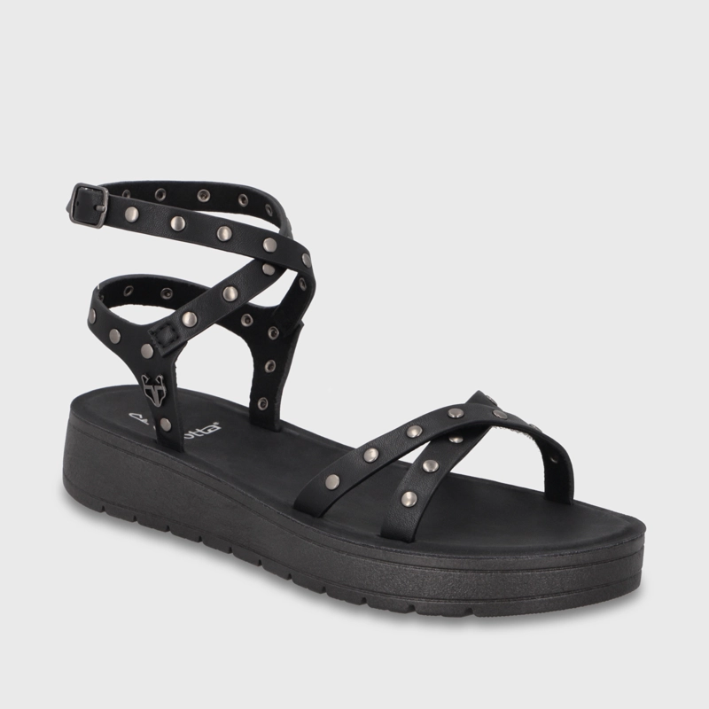 SANDALIA NEGRA MUJER 65690 - 2