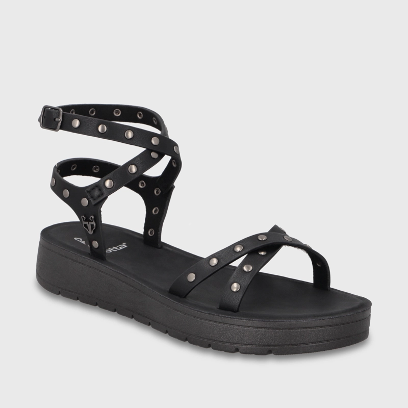 SANDALIA NEGRA MUJER 65690 - 2