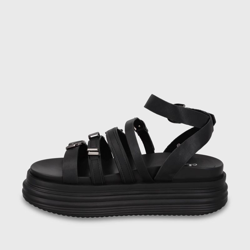SANDALIA PLATAFORMA NEGRA MUJER 1571C - 4