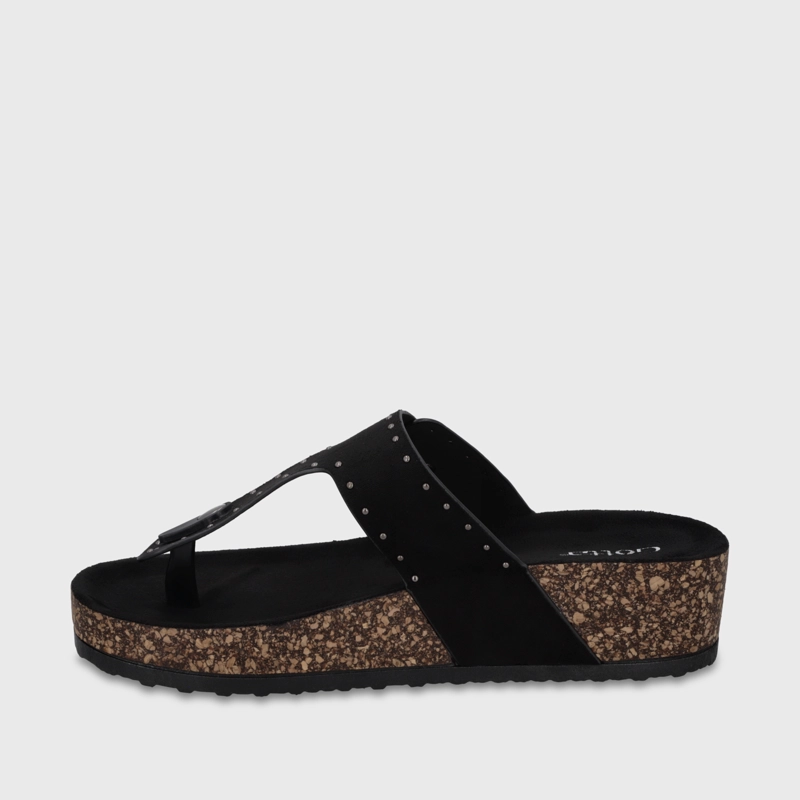 SANDALIA PLATAFORMA NEGRA MUJER 62090 - 4