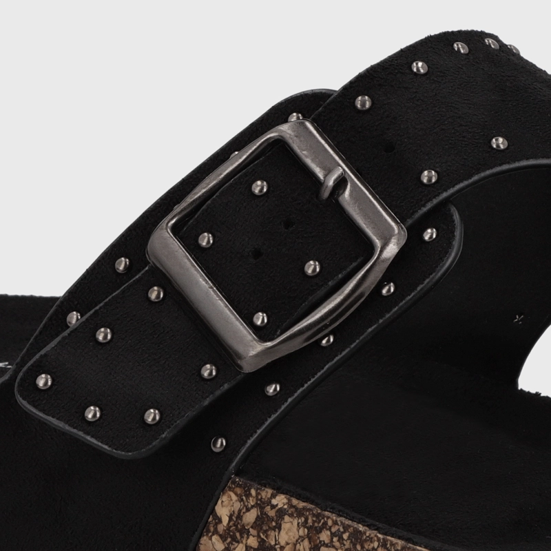SANDALIA PLATAFORMA NEGRA MUJER 62090 - 6