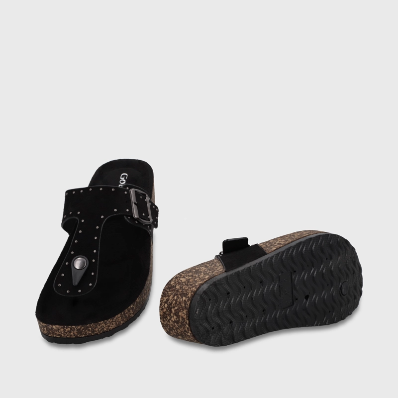 SANDALIA PLATAFORMA NEGRA MUJER 62090 - 7