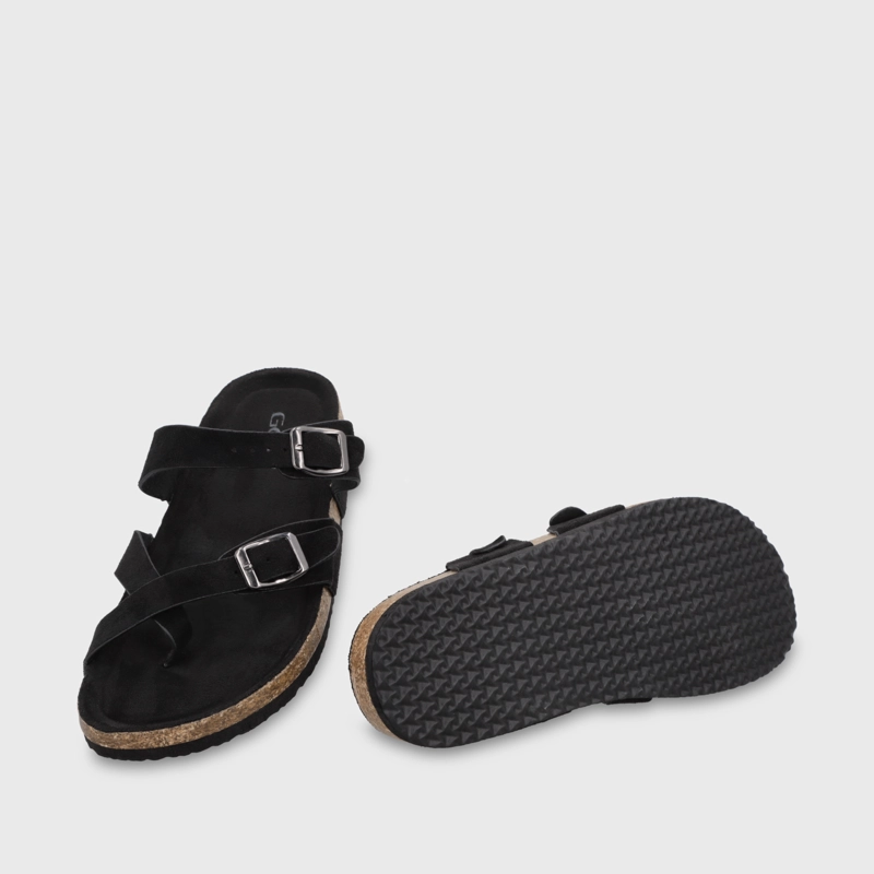 SANDALIA NEGRA MUJER 62080 - 7