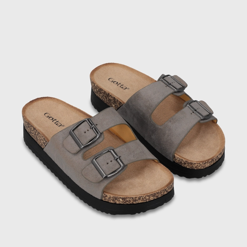 SANDALIA GRIS MUJER 12062 - 3