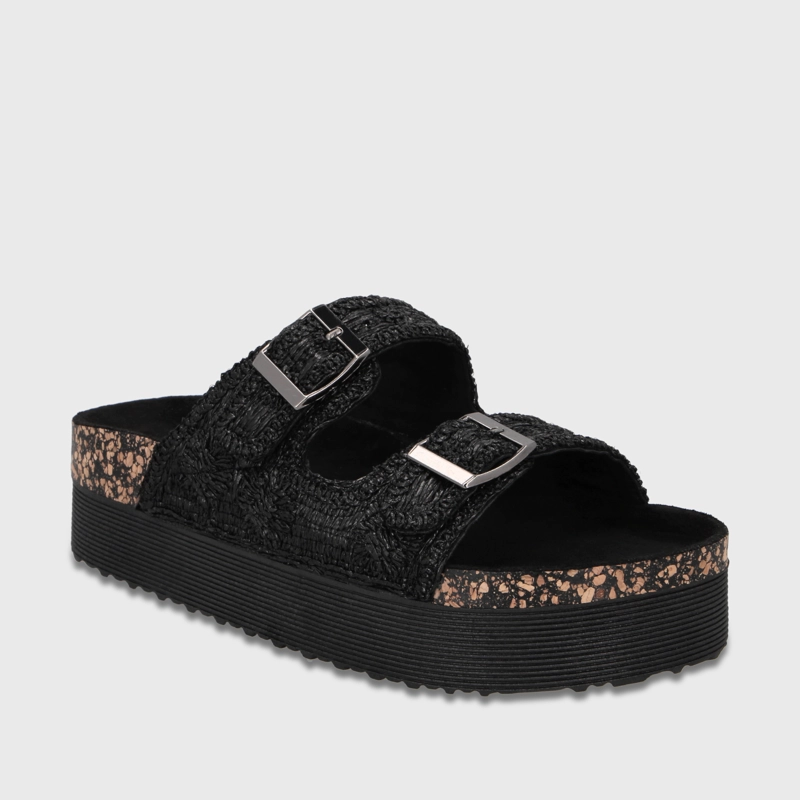 SANDALIA PLATAFORMA NEGRO MUJER 65951 - 2