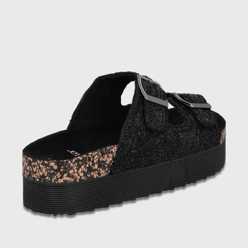 SANDALIA PLATAFORMA NEGRO MUJER 65951 - 5