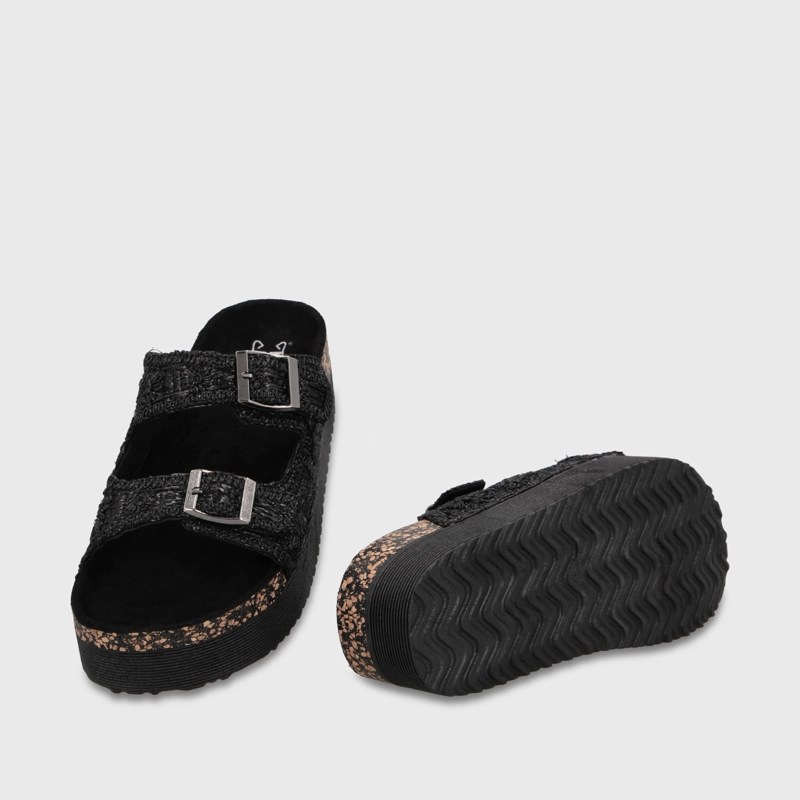 SANDALIA PLATAFORMA NEGRO MUJER 65951 - 7