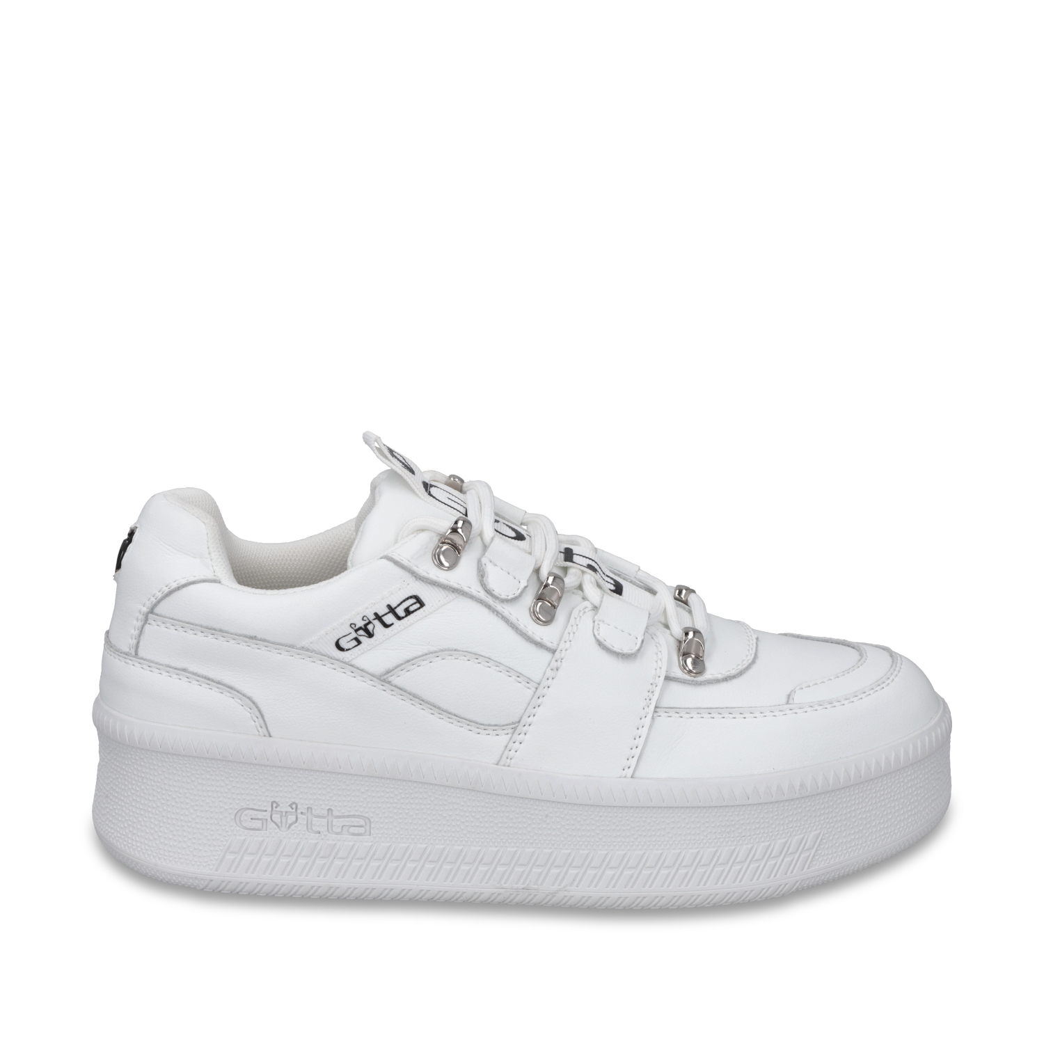 ZAPATILLA CUERO PLATAFORMA BLANCA MUJER 67312 - 1