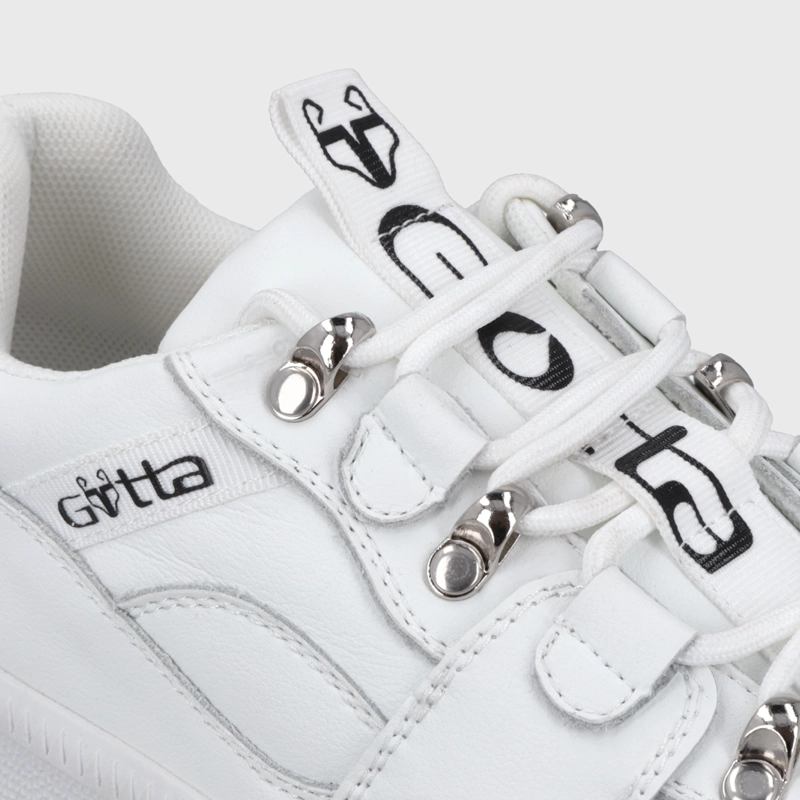 ZAPATILLA CUERO PLATAFORMA BLANCA MUJER 67312 - 6