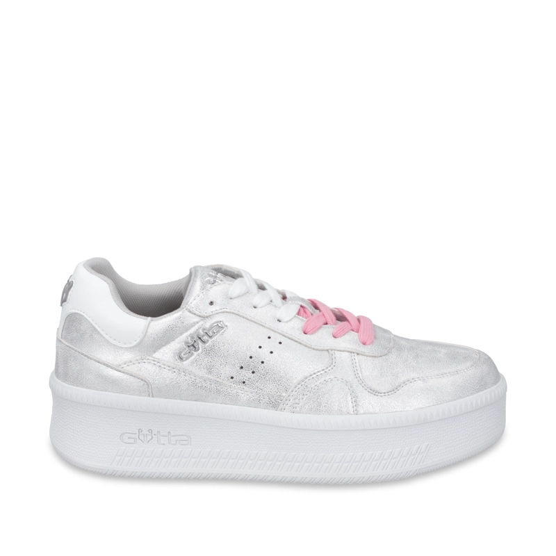 ZAPATILLA PLATAFORMA PLATEADA MUJER 67313 - 1