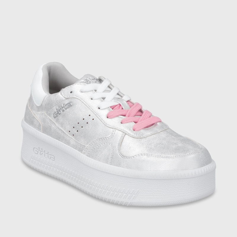 ZAPATILLA PLATAFORMA PLATEADA MUJER 67313 - 2