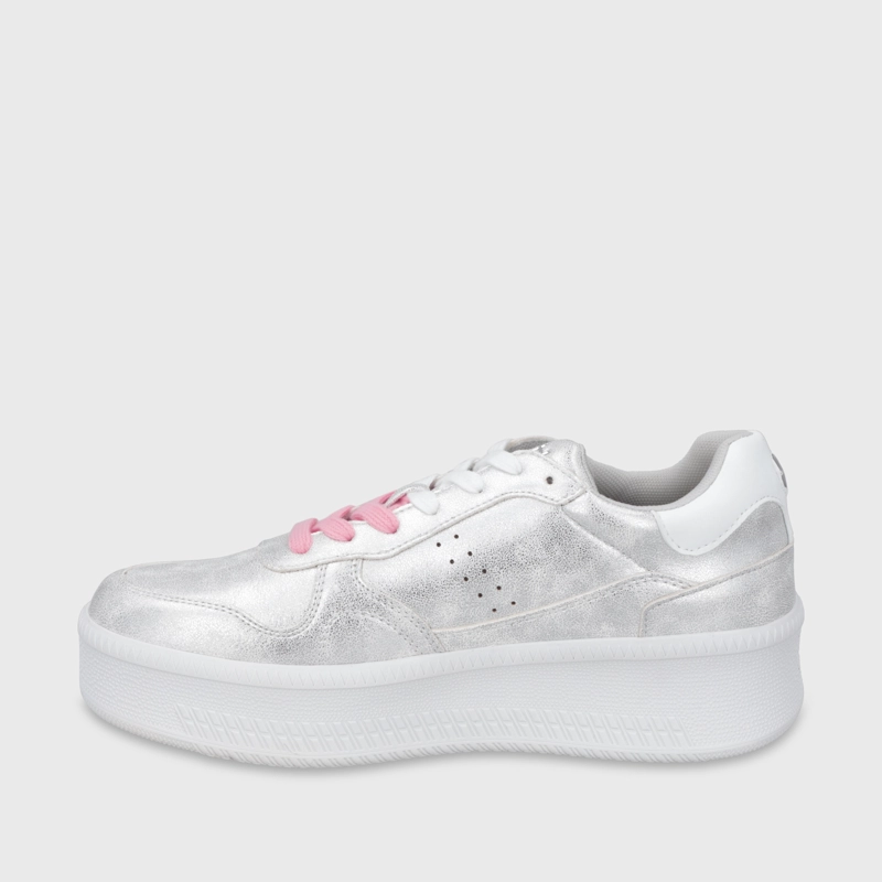 ZAPATILLA PLATAFORMA PLATEADA MUJER 67313 - 5
