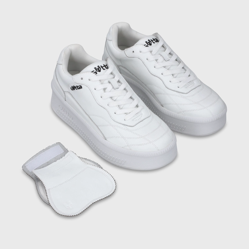 ZAPATILLA PLATAFORMA CUERO BLANCA MUJER 67311 - 4