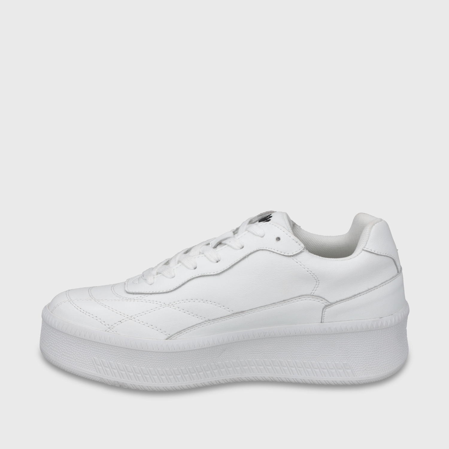 ZAPATILLA PLATAFORMA CUERO BLANCA MUJER 67311 - 5
