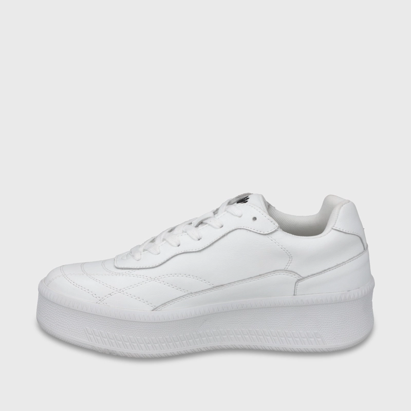 ZAPATILLA PLATAFORMA CUERO BLANCA MUJER 67311 - 5