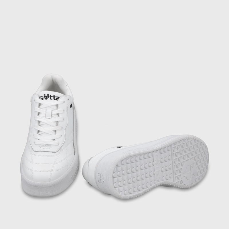 ZAPATILLA PLATAFORMA CUERO BLANCA MUJER 67311 - 7