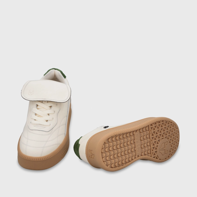 ZAPATILLA PLATAFORMA CUERO BEIGE MUJER 67311 - 3