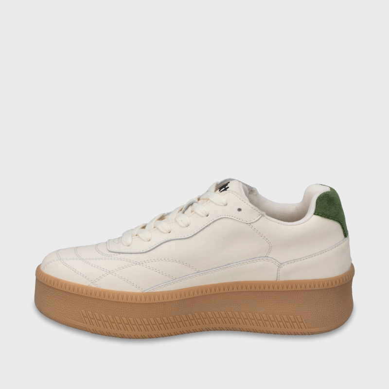 ZAPATILLA PLATAFORMA CUERO BEIGE MUJER 67311 - 4