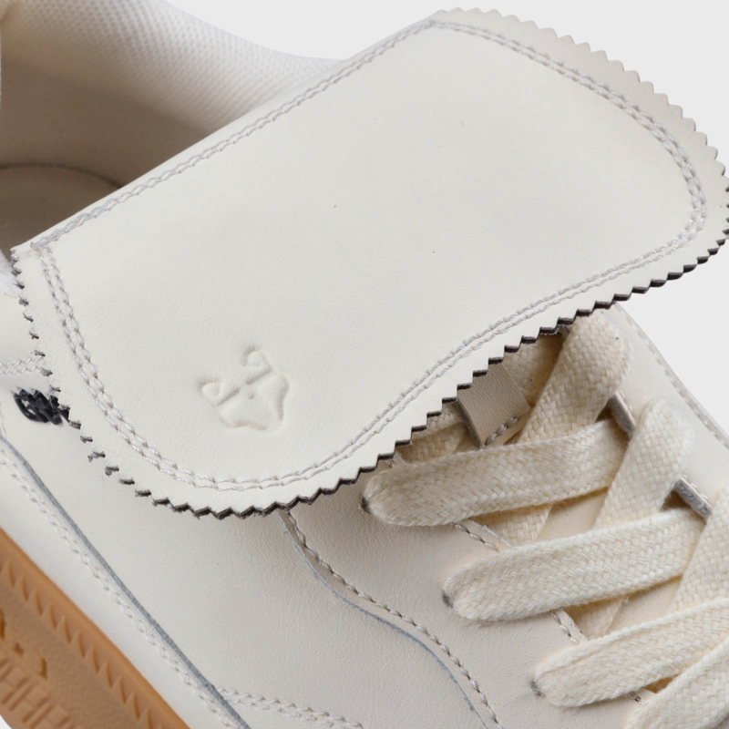 ZAPATILLA PLATAFORMA CUERO BEIGE MUJER 67311 - 6