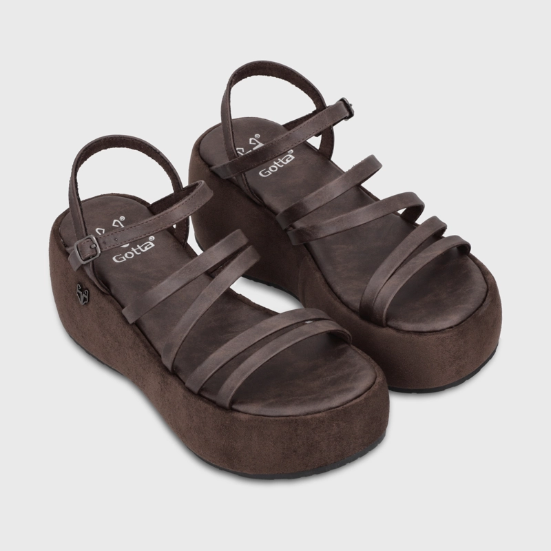 SANDALIA PLATAFORMA CAFE  MUJER 45822 - 3