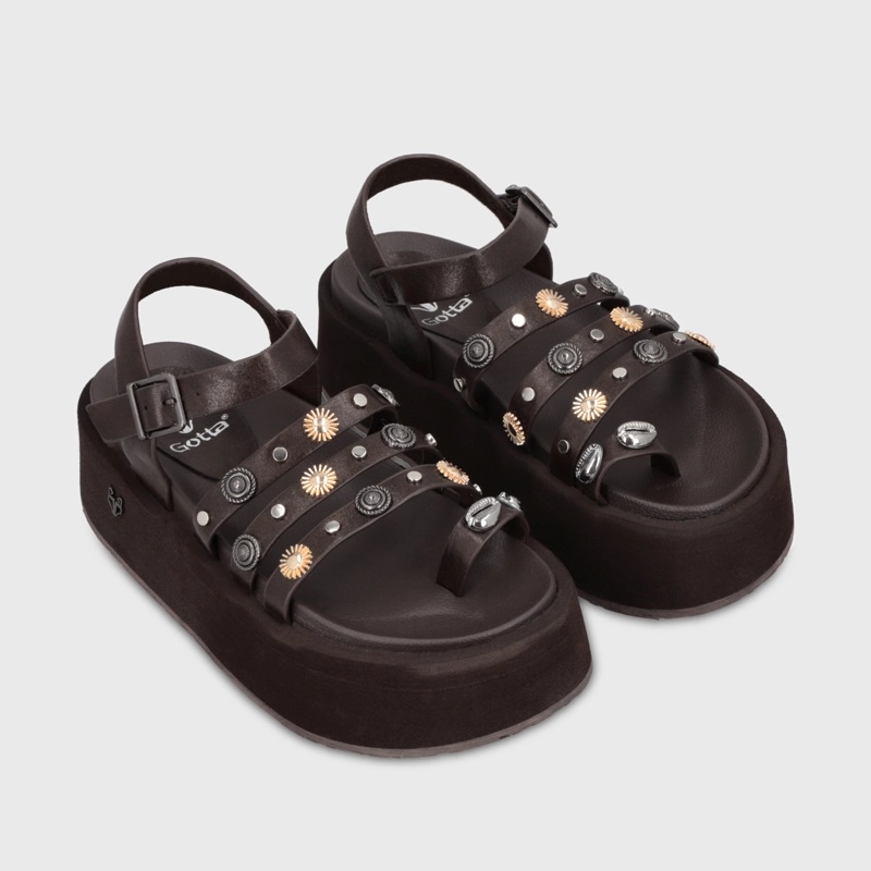 SANDALIA PLATAFORMA CAFE MUJER 55943 - 3